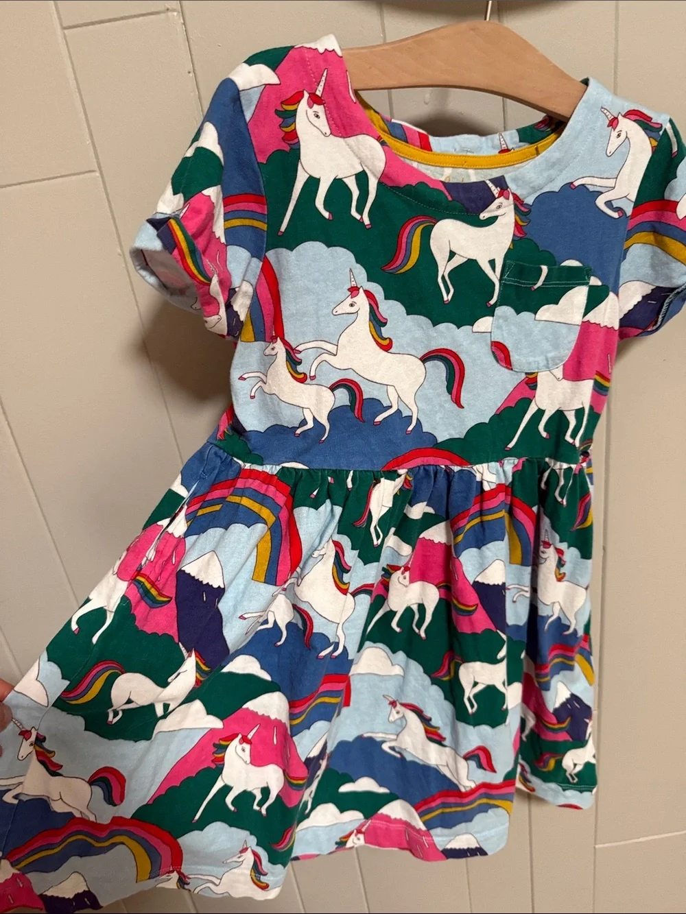 Mini Boden Unicorn Cotton Dress 8-9 yrs.
